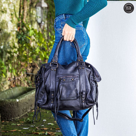 Borsa Ginevra in pelle Fury Bags#colore_nero