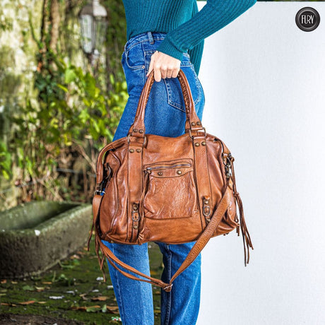 Borsa Ginevra in pelle Fury Bags#colore_cuoio