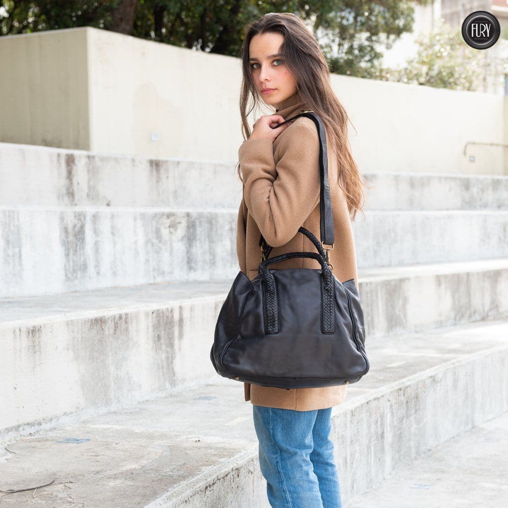 Borsa Mosca in pelle Fury Bags#colore_nero
