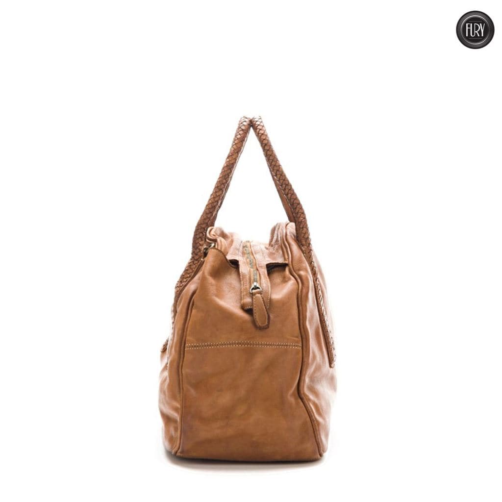 Borsa Mosca in pelle Fury Bags#colore_cuoio
