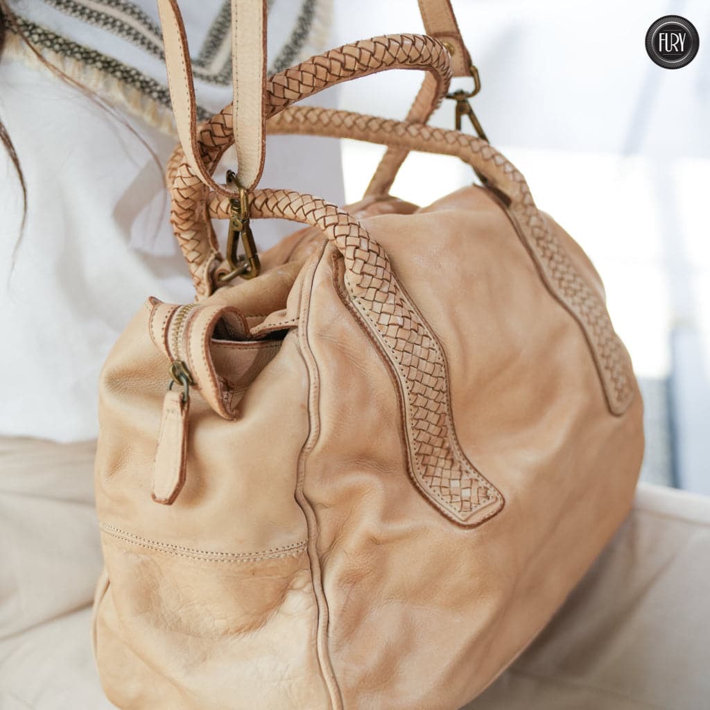 Borsa Mosca in pelle Fury Bags#colore_beige