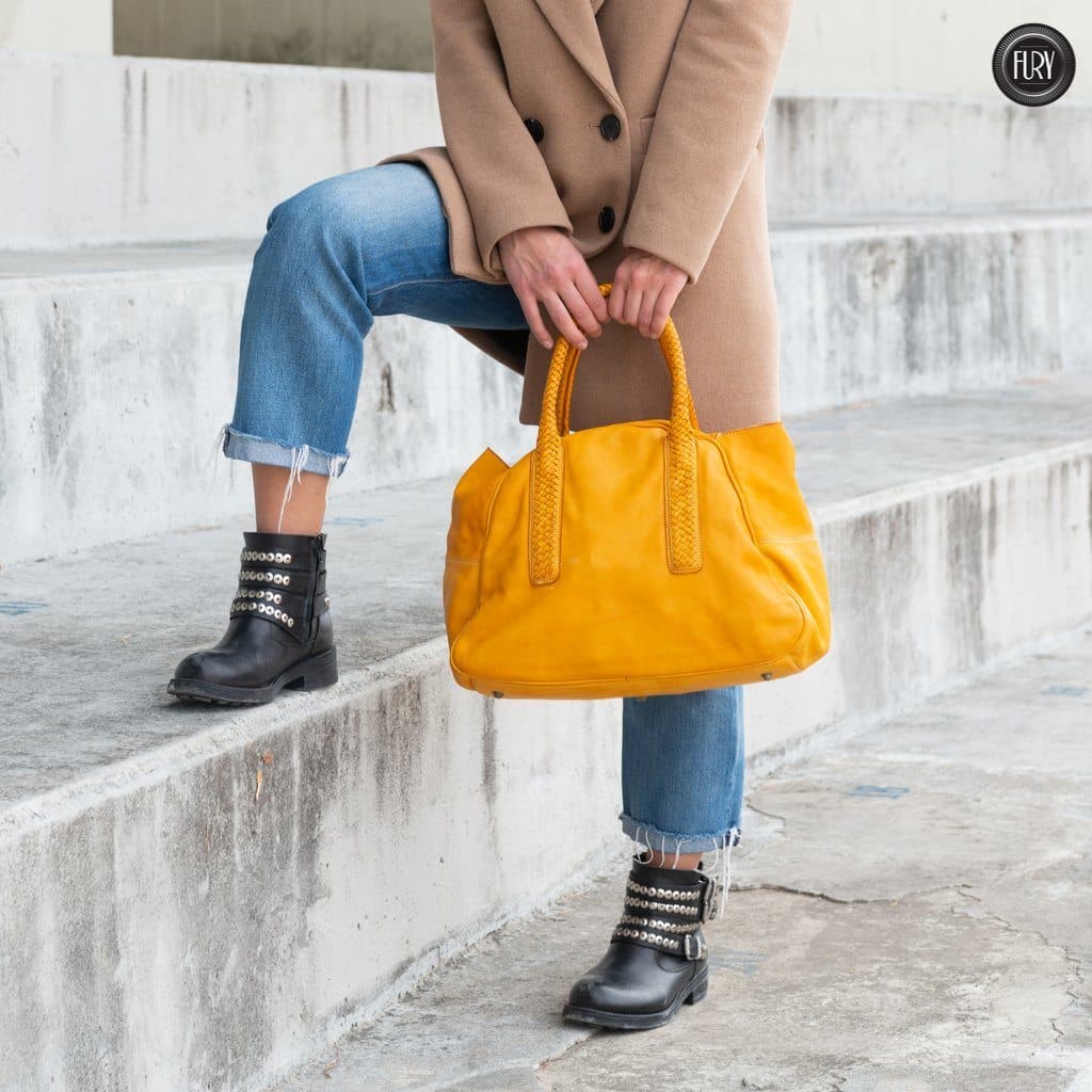 Borsa Mosca in pelle Fury Bags#colore_senape