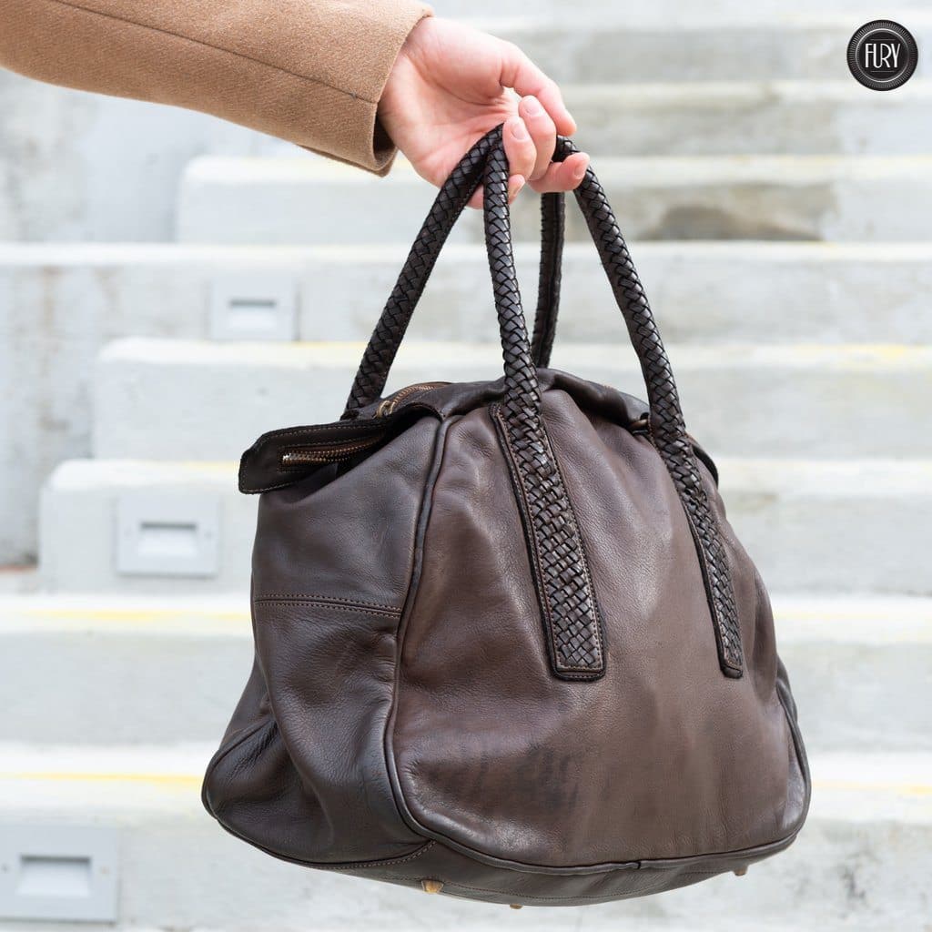 Borsa Mosca in pelle Fury Bags#colore_testa-di-moro