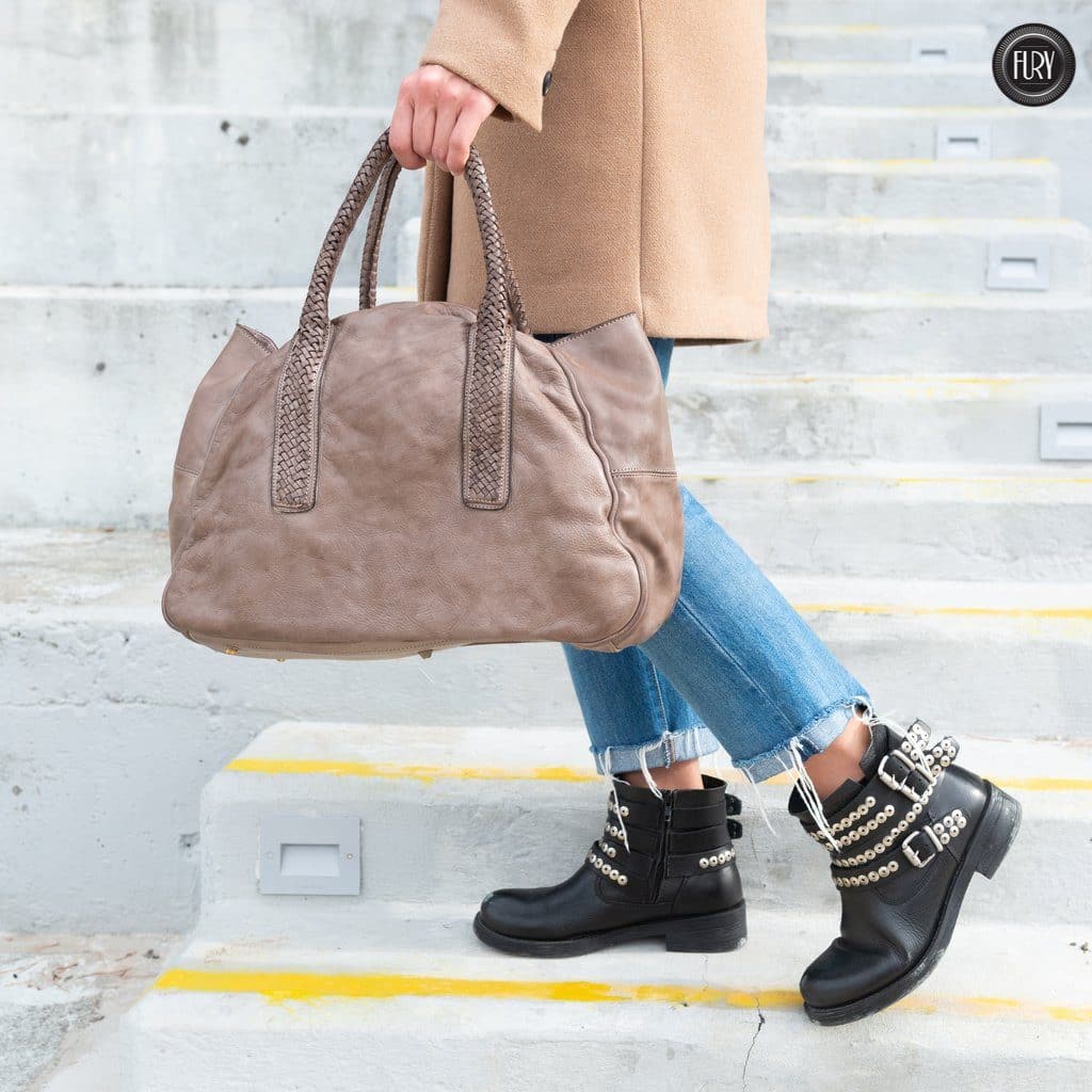 Borsa Mosca in pelle Fury Bags#colore_taupe