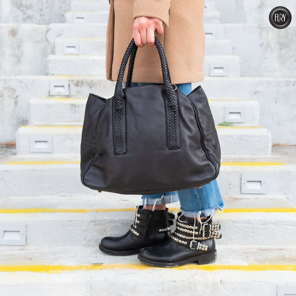 Borsa Mosca in pelle Fury Bags#colore_nero