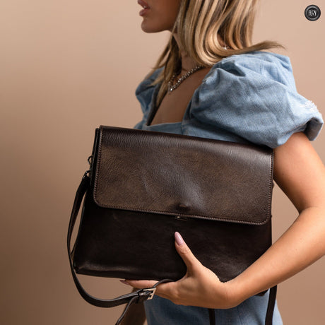 Borsa Mubi in pelle Fury Bags Testa di moro