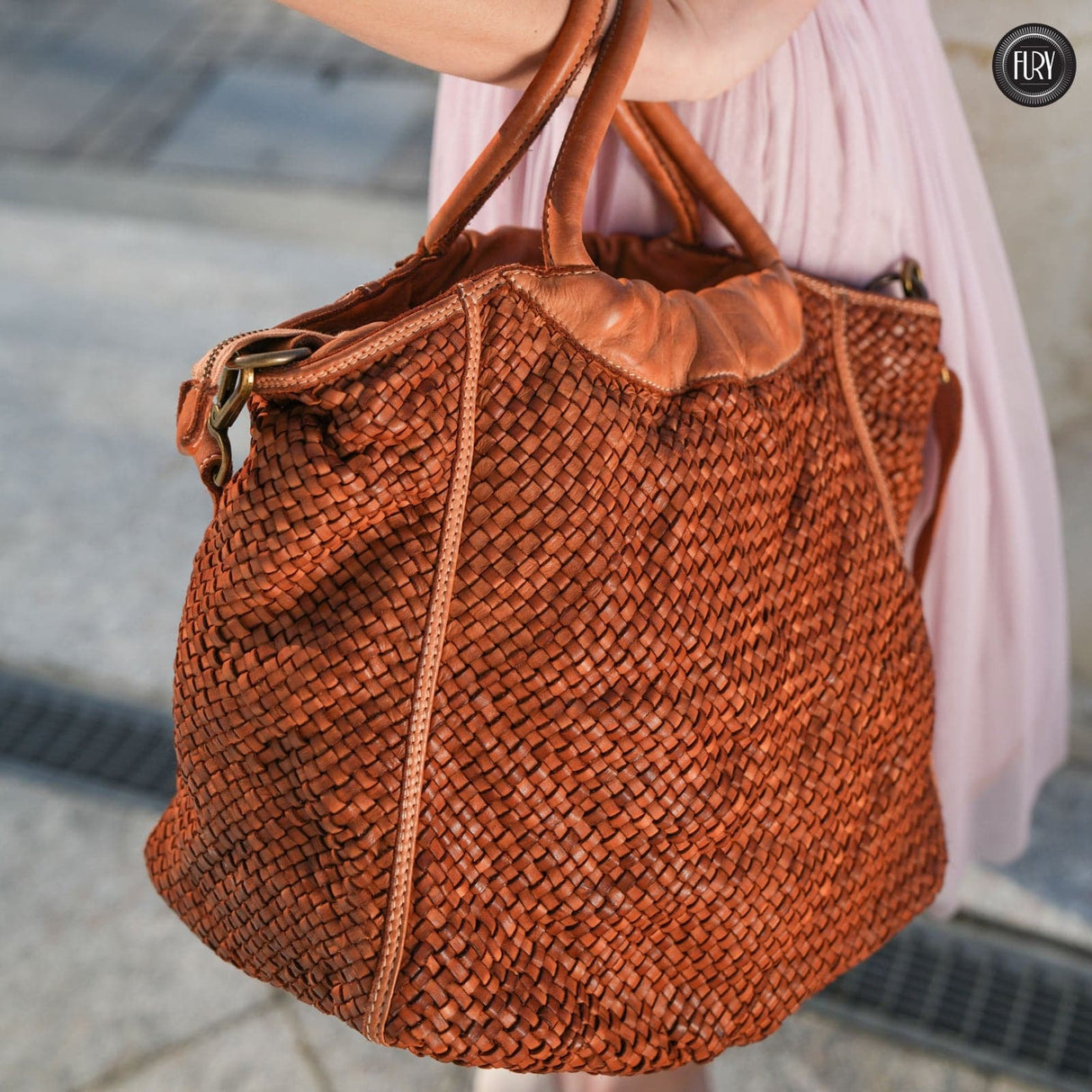 Borsa Prime in pelle intrecciata – Fury