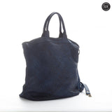 Borsa shopper intrecciata Fury Bags#colore_blu