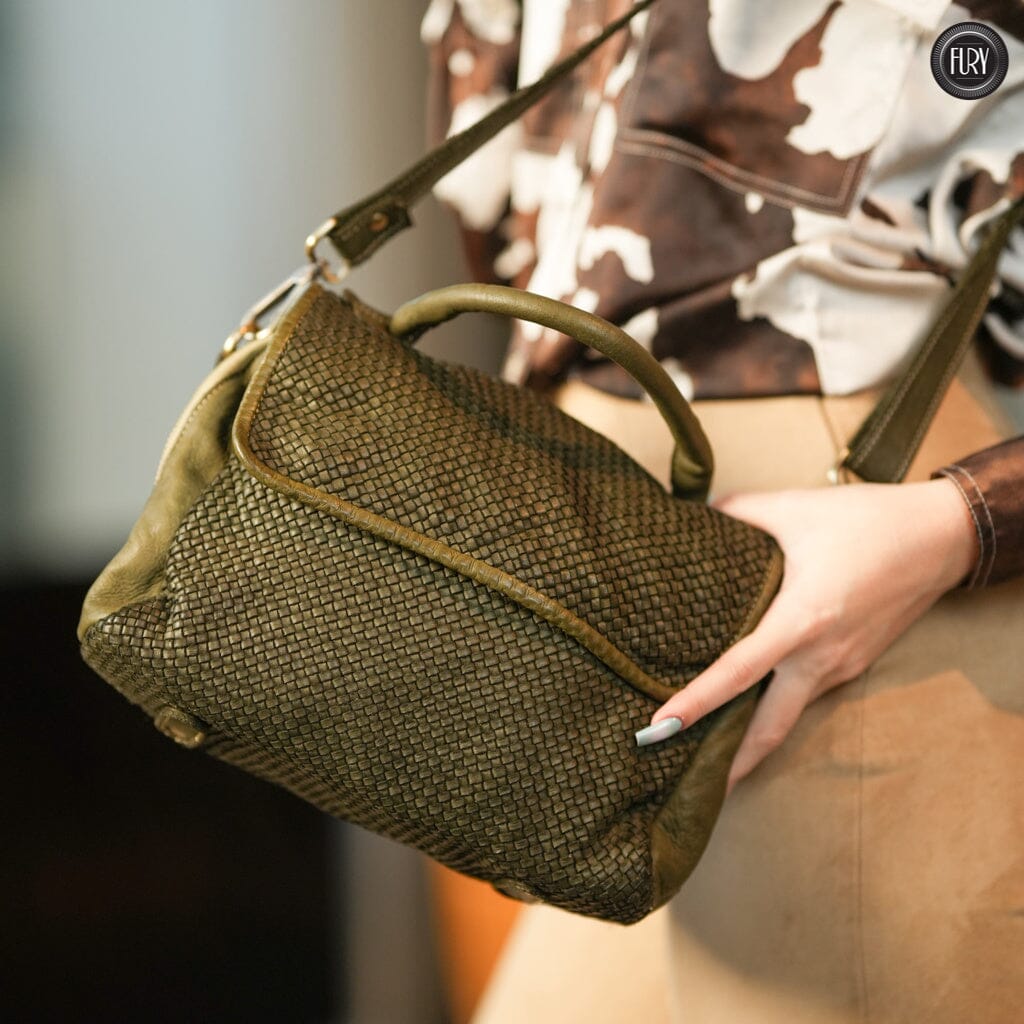 Borsa Siena in pelle intrecciata - Preordine - Fury