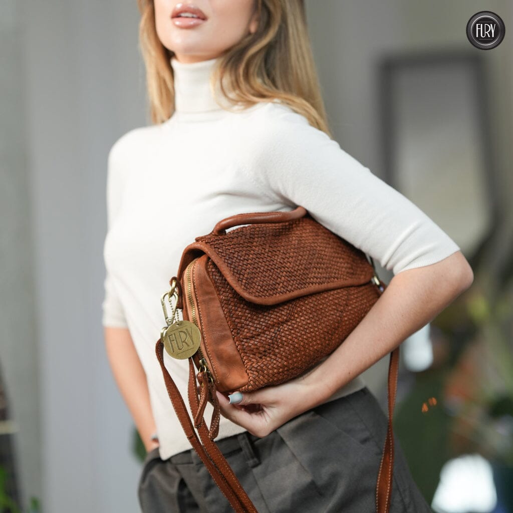 Borsa Siena in pelle intrecciata - Preordine - Fury
