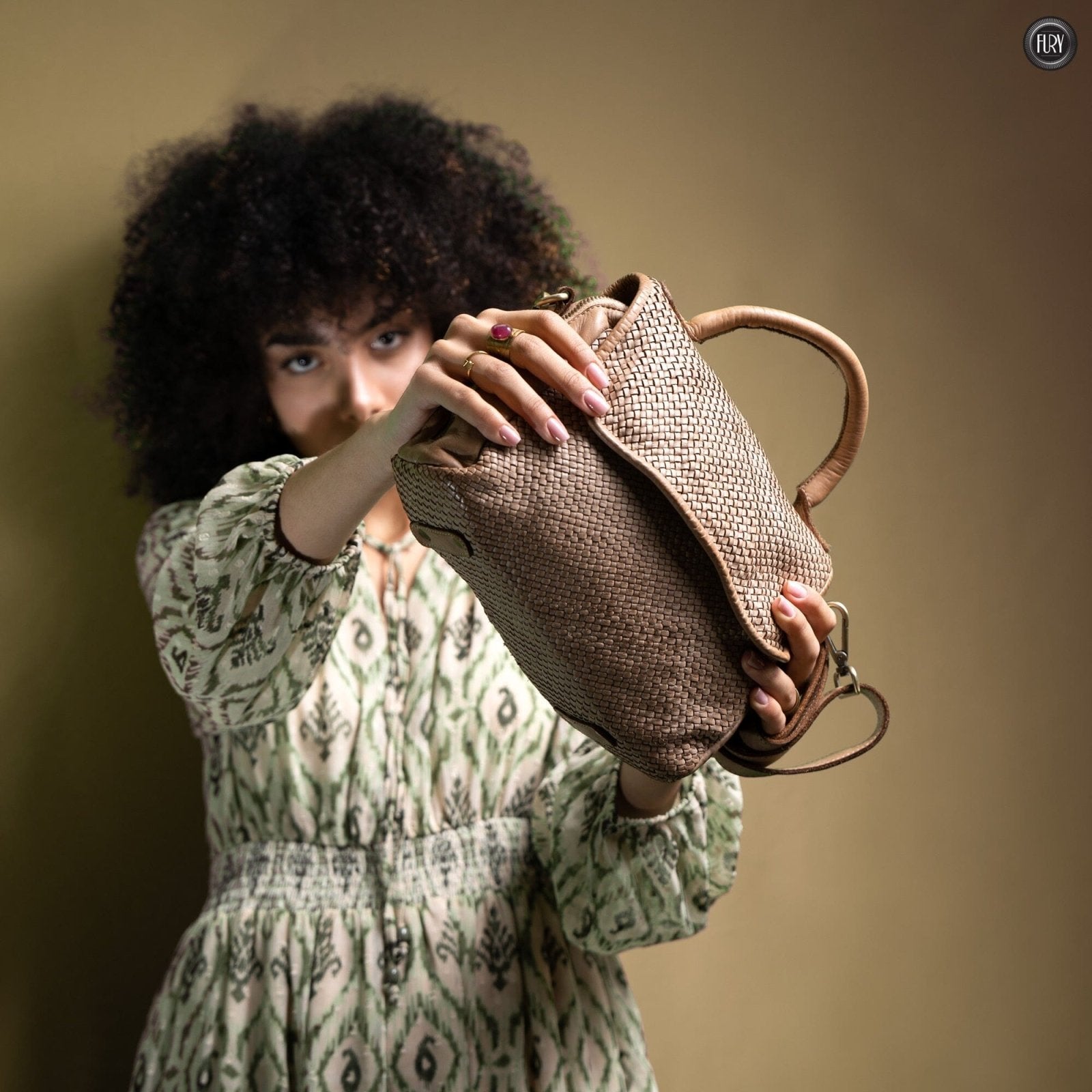 Borsa Siena in pelle intrecciata - Preordine - Fury