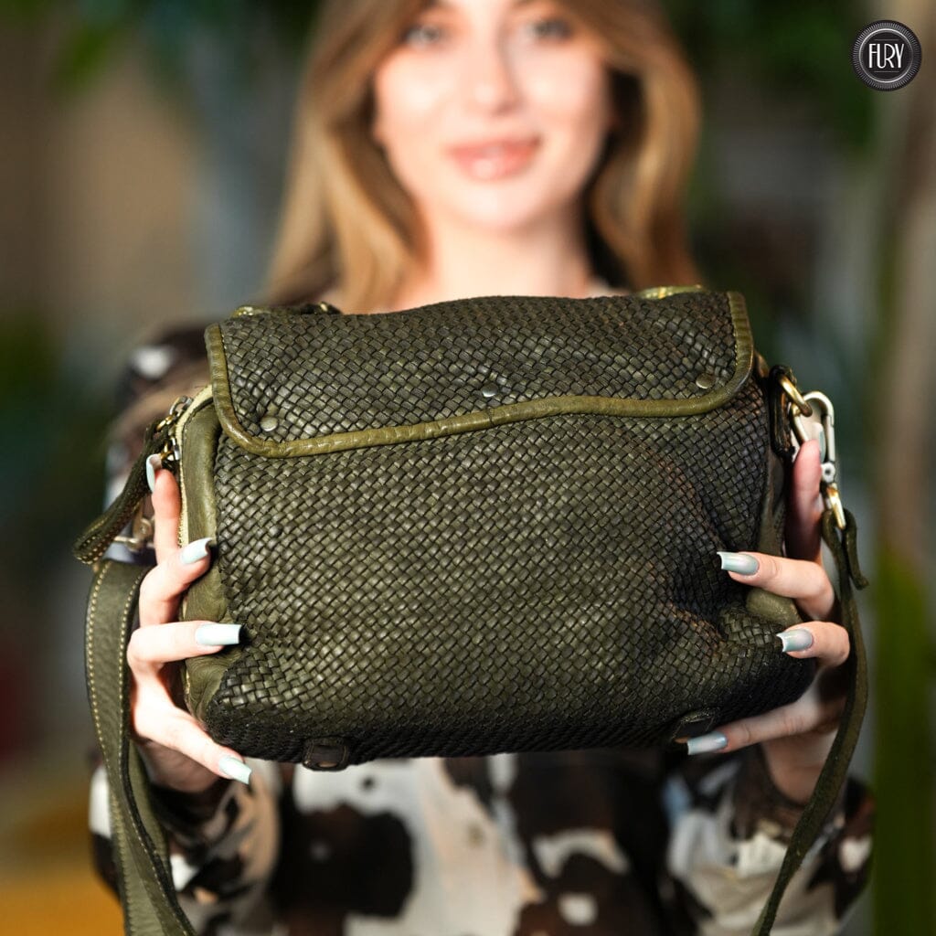 Borsa Siena in pelle intrecciata - Preordine - Fury