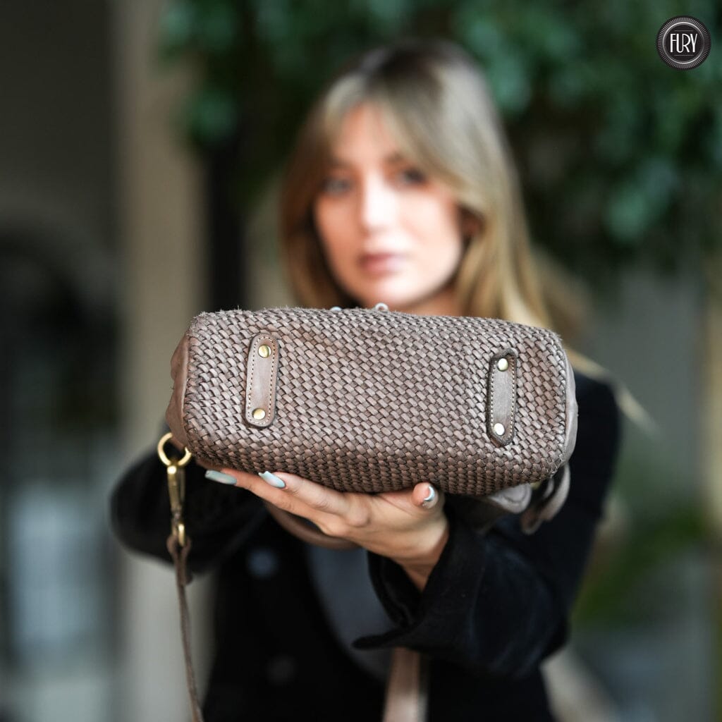 Borsa Siena in pelle intrecciata - Preordine - Fury