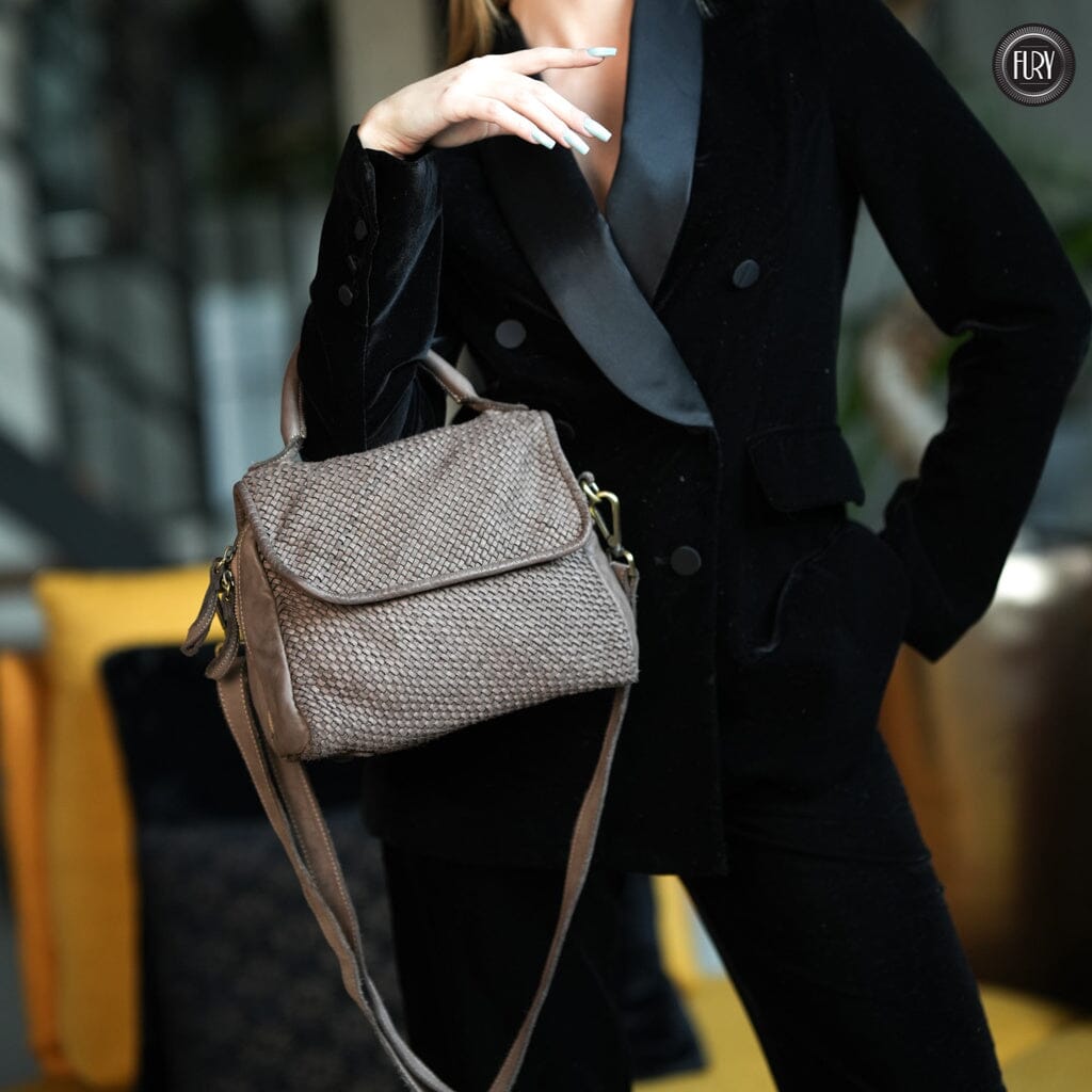 Borsa Siena in pelle intrecciata - Preordine - Fury