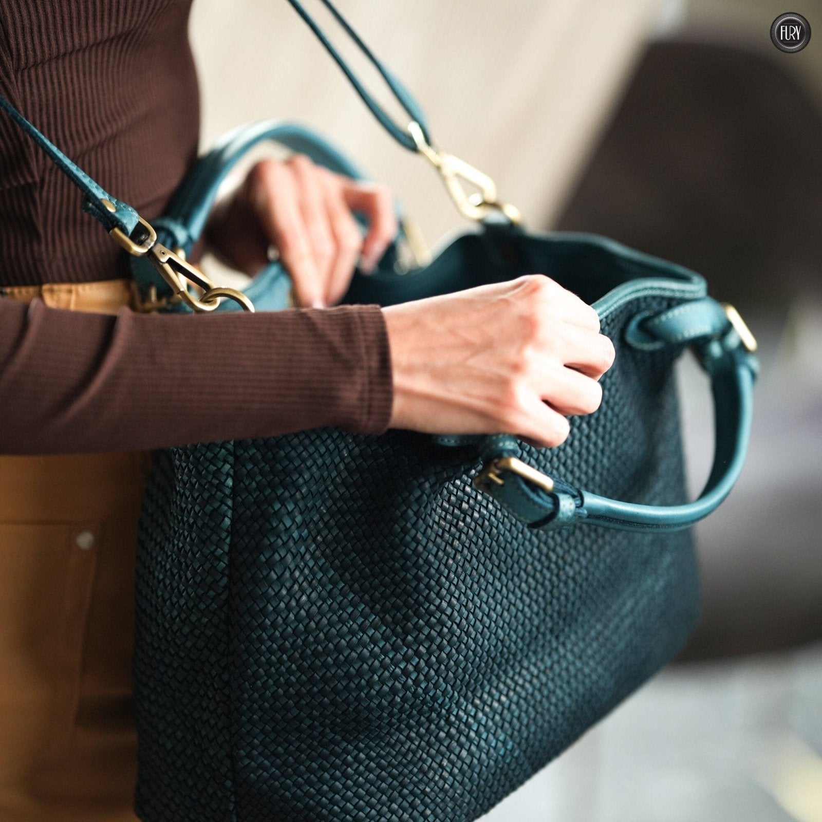 Borsa Talia in pelle intrecciata - Fury