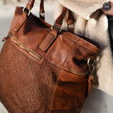 Borsa Tessa in pelle intrecciata Fury 