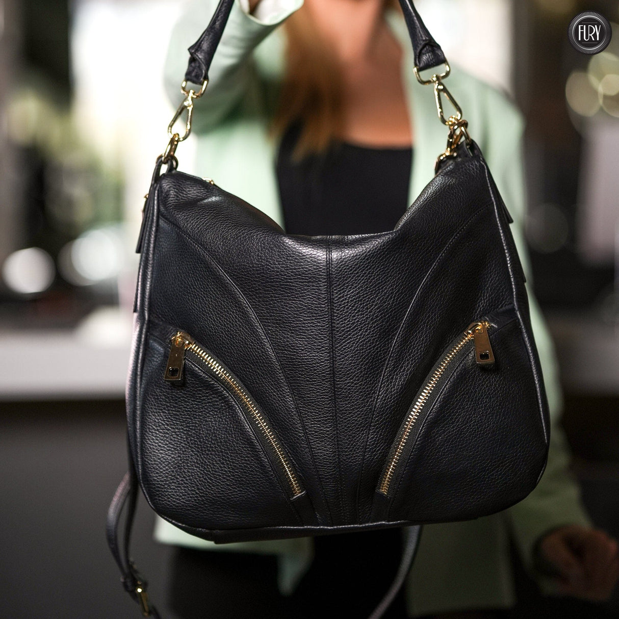 Borsa Yvonne in pelle Fury 