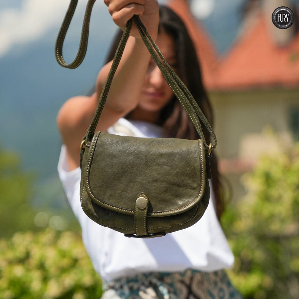 Borsetta Corinna in pelle Fury#colore_verde-militare