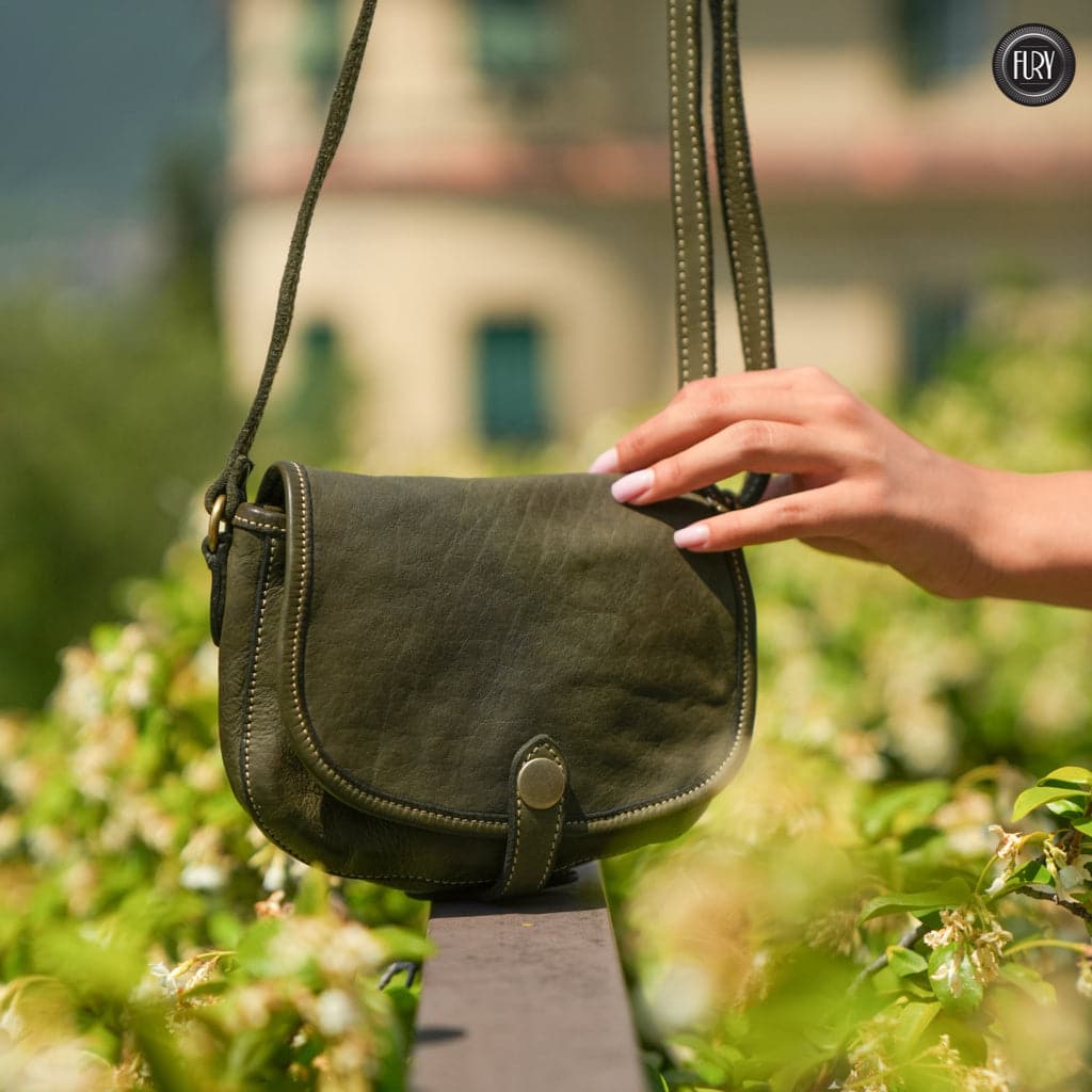 Borsetta Corinna in pelle Fury#colore_verde-militare