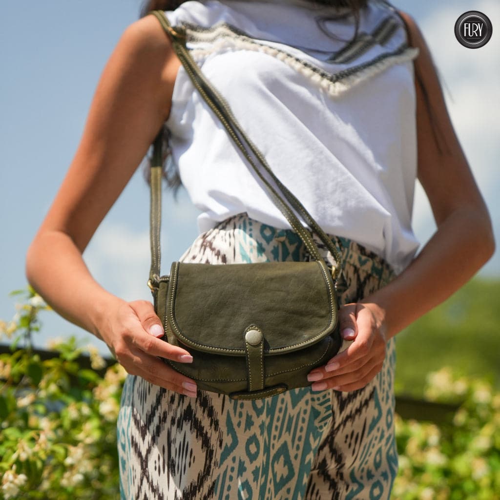 Borsetta Corinna in pelle Fury#colore_verde-militare