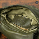 Borsetta Milano in pelle intrecciata Fury Bags#colore_verde-militare