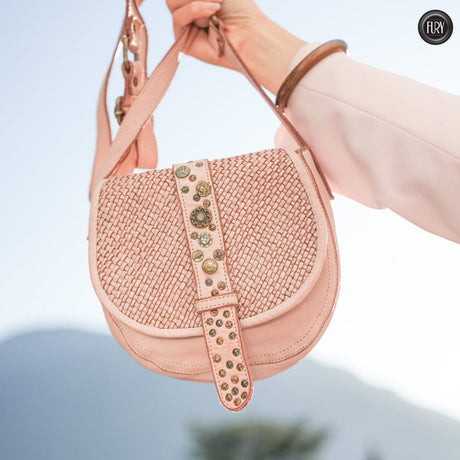Borsetta Milano in pelle intrecciata Fury Bags#colore_cipria