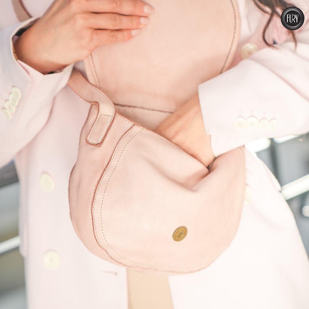 Borsetta Milano in pelle intrecciata Fury Bags#colore_cipria