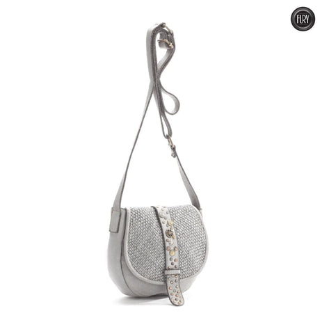 Borsetta Milano in pelle intrecciata Fury Bags#colore_grigio