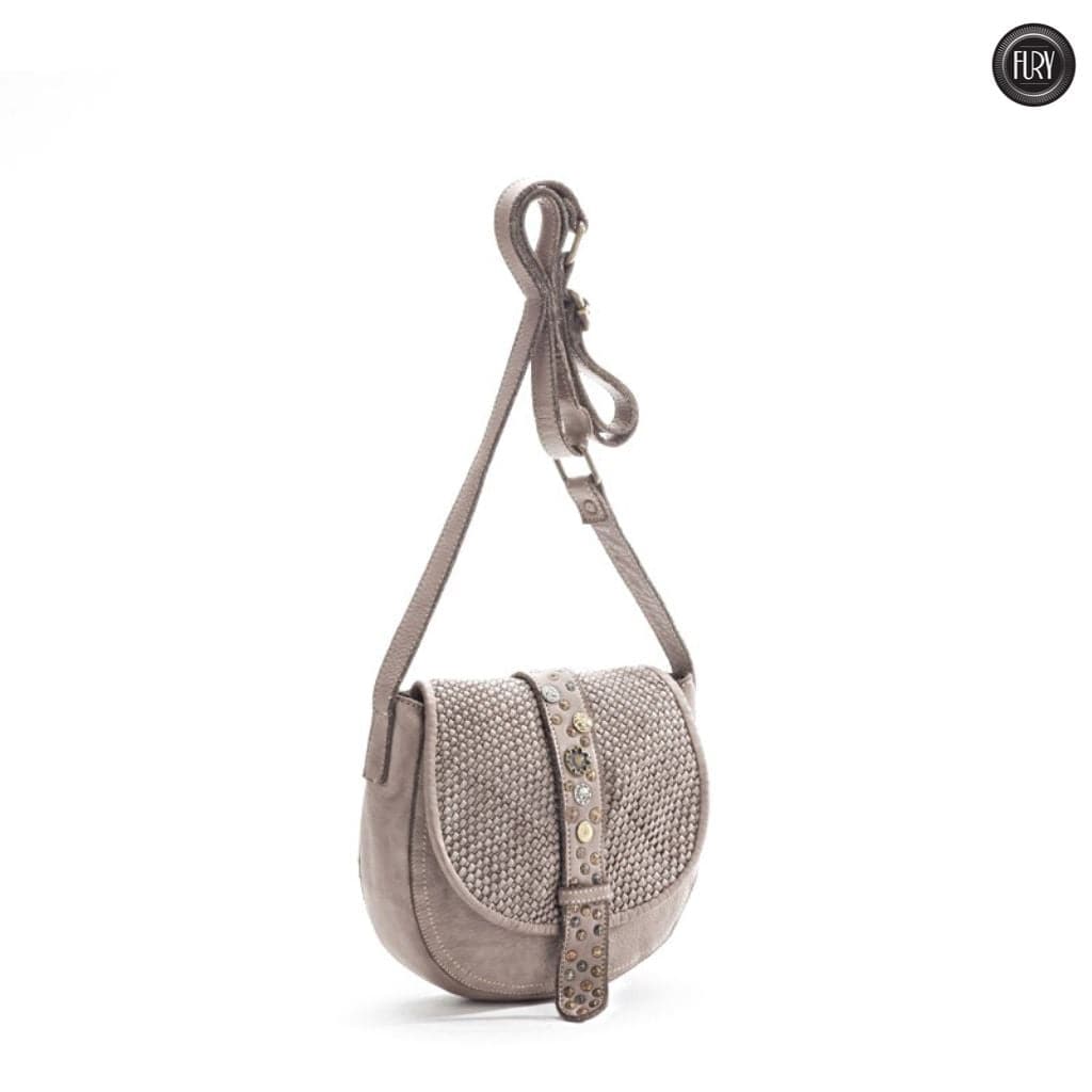 Borsetta Milano in pelle intrecciata Fury Bags#colore_taupe