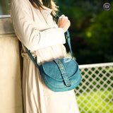 Borsetta Milano in pelle intrecciata Fury Bags#colore_ottanio