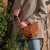 Borsetta Milano in pelle intrecciata Fury Bags#colore_cuoio