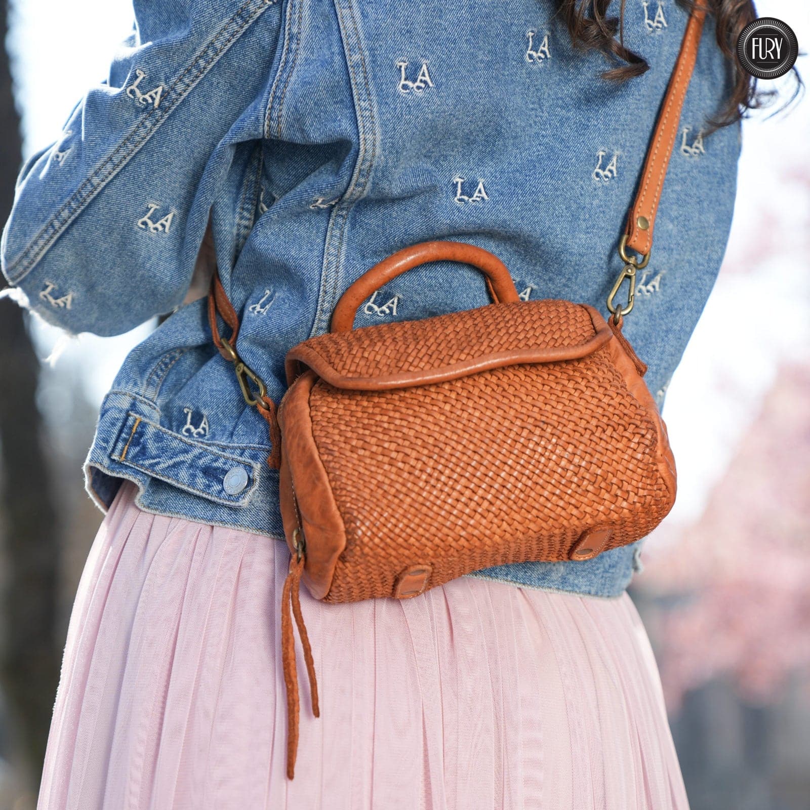 Borsetta Siena in pelle intrecciata - Fury