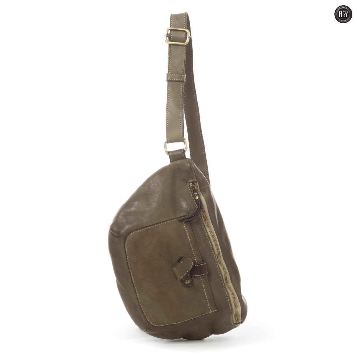 Marsupio Taylor in pelle Fury Verde militare
