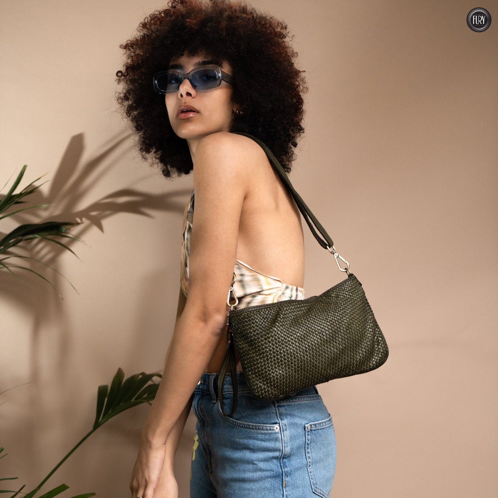 Pochette Diana in pelle intrecciata - Fury