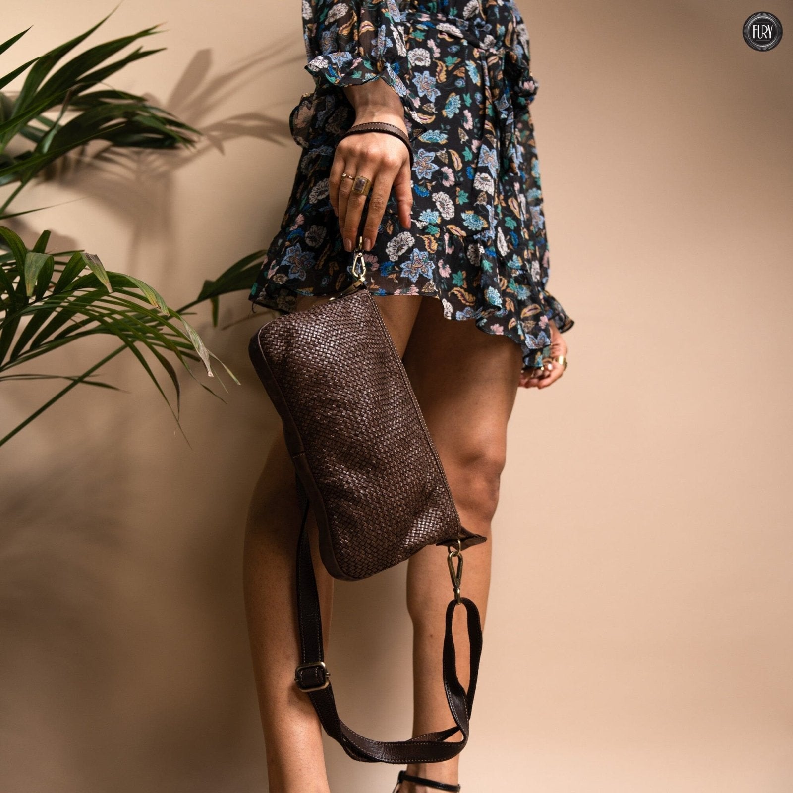 Pochette Diana in pelle intrecciata - Fury