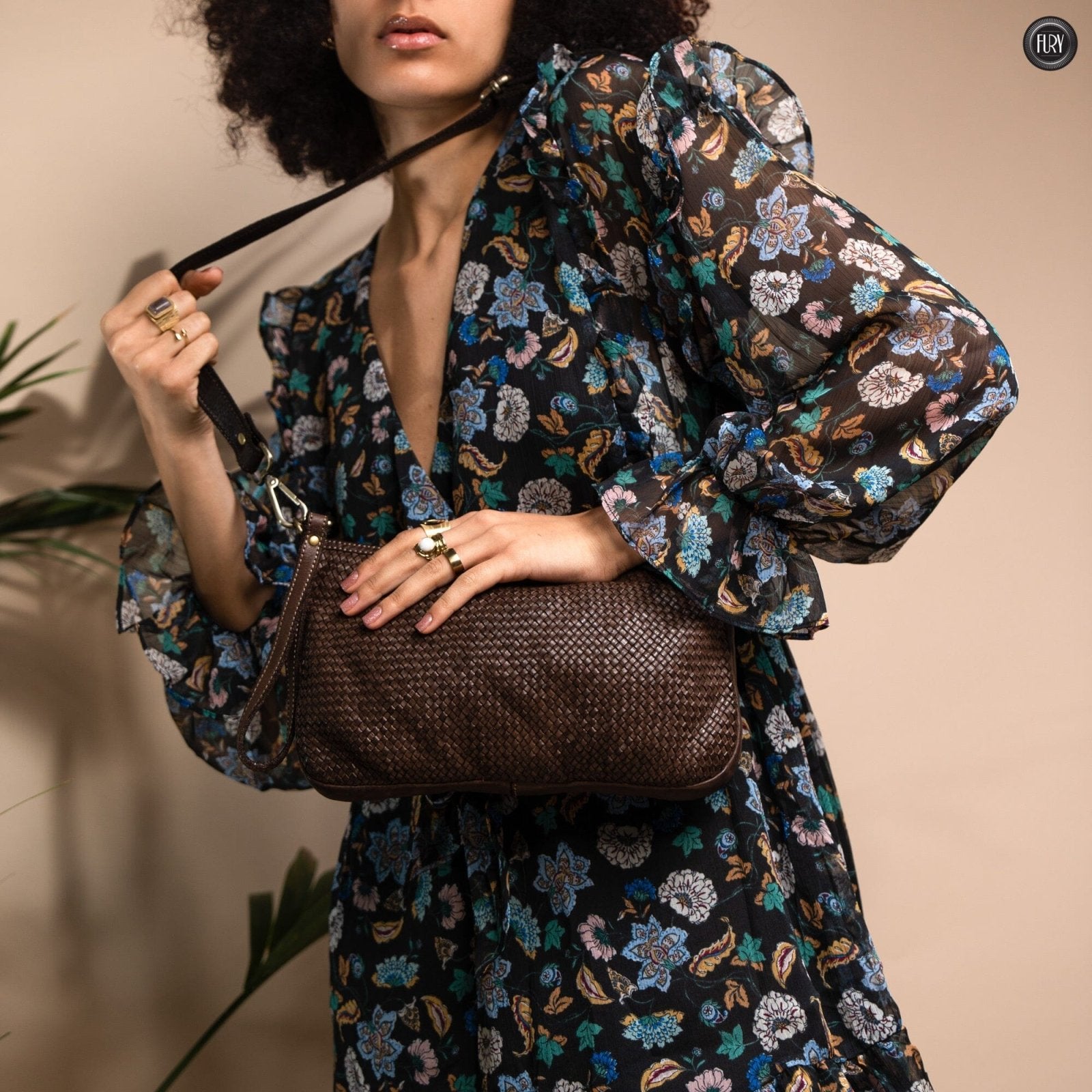 Pochette Diana in pelle intrecciata - Fury