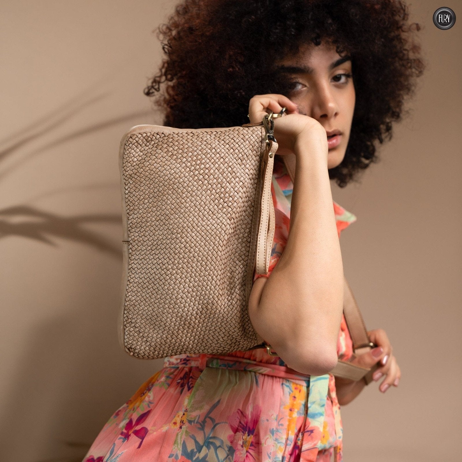 Pochette Diana in pelle intrecciata - Fury