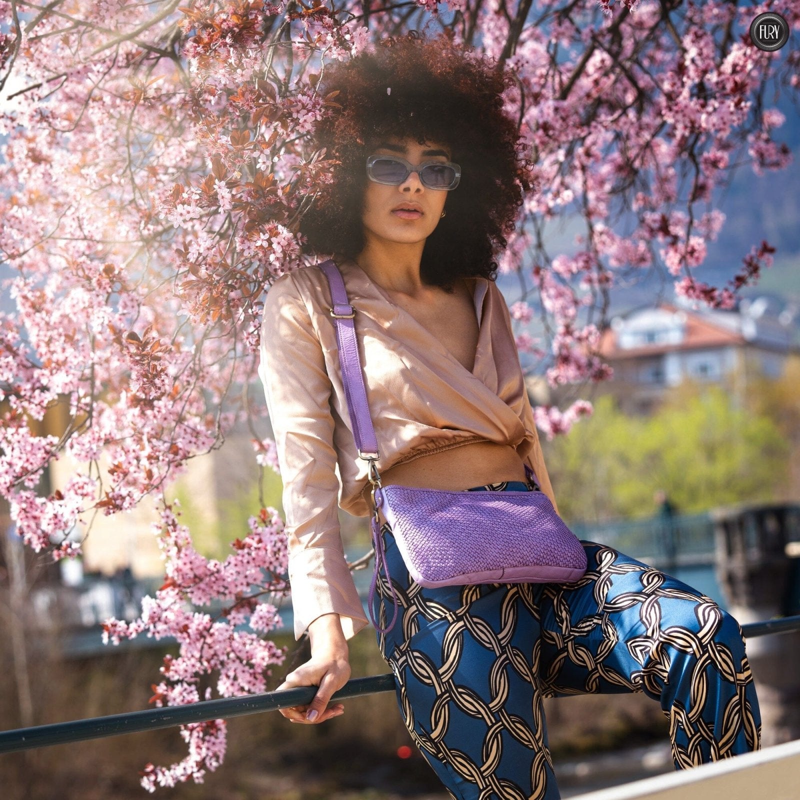 Pochette Diana in pelle intrecciata - Fury