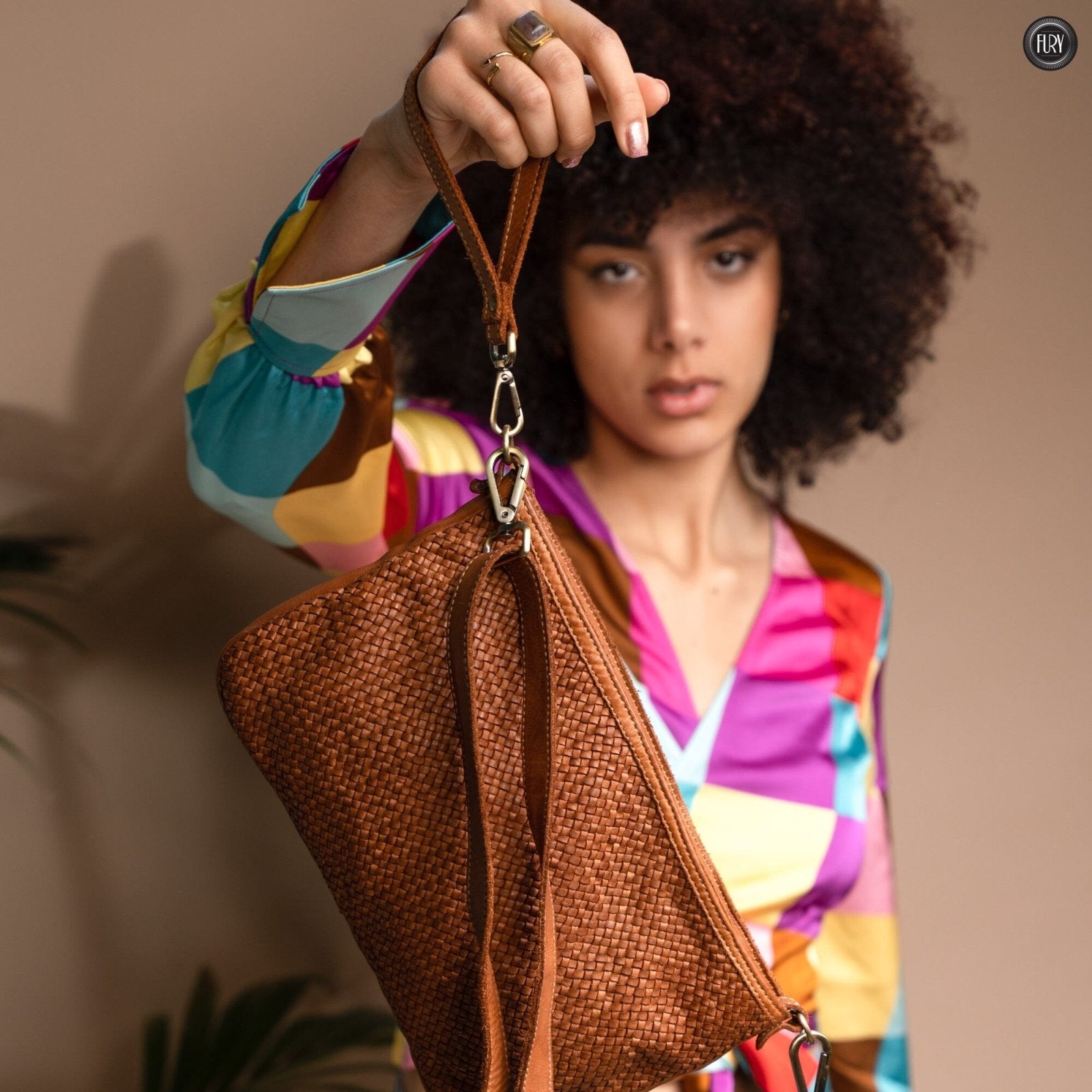 Pochette Diana in pelle intrecciata - Fury