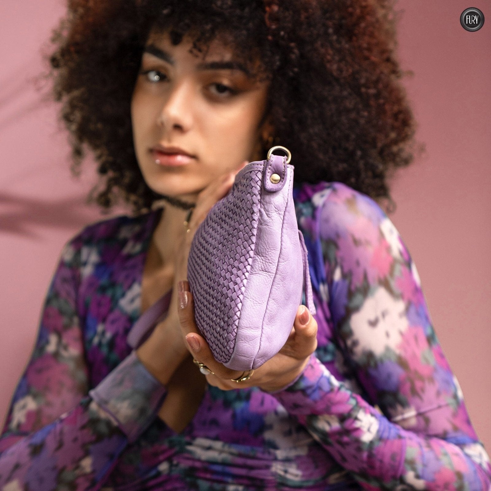 Pochette Diana in pelle intrecciata - Fury