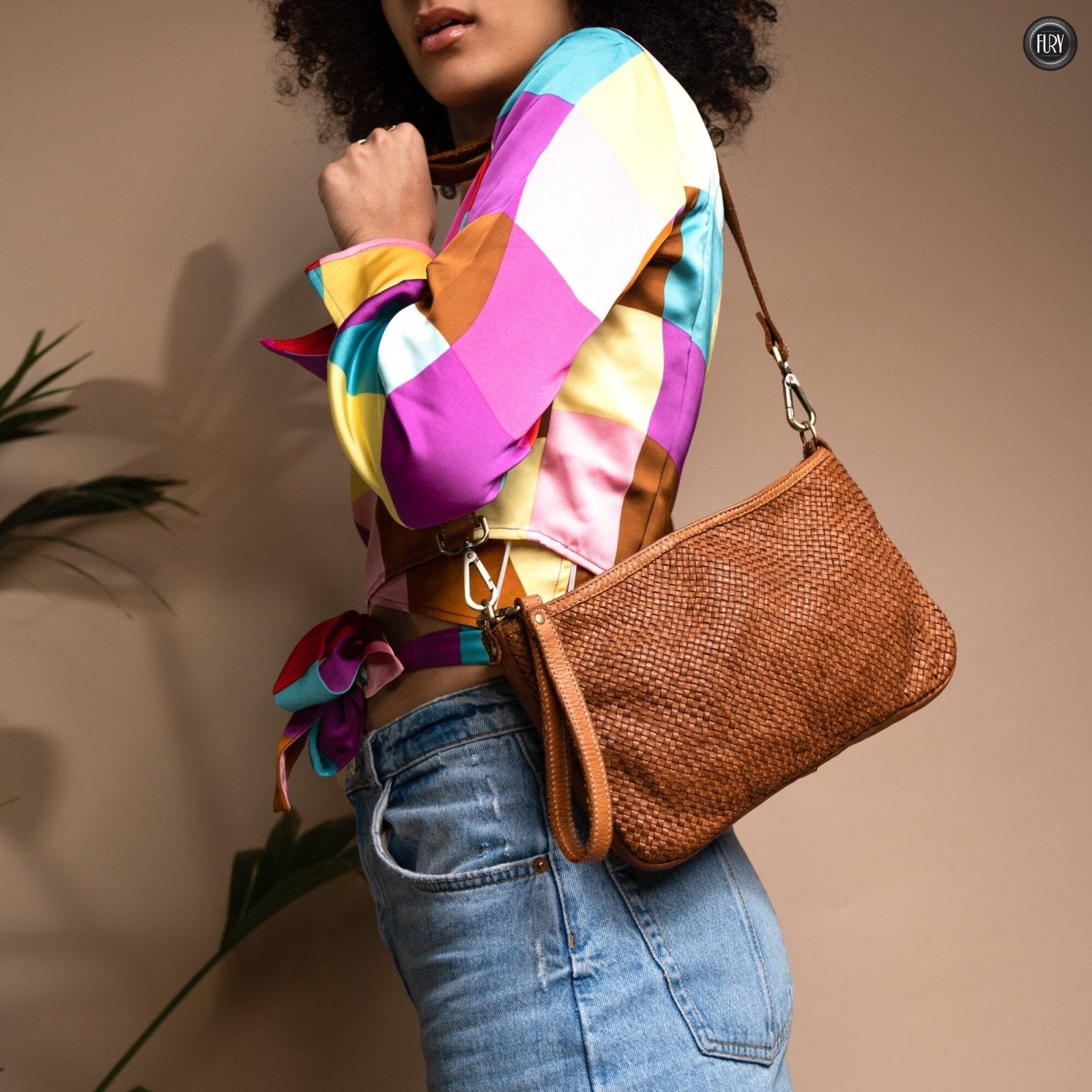 Pochette Diana in pelle intrecciata - Fury