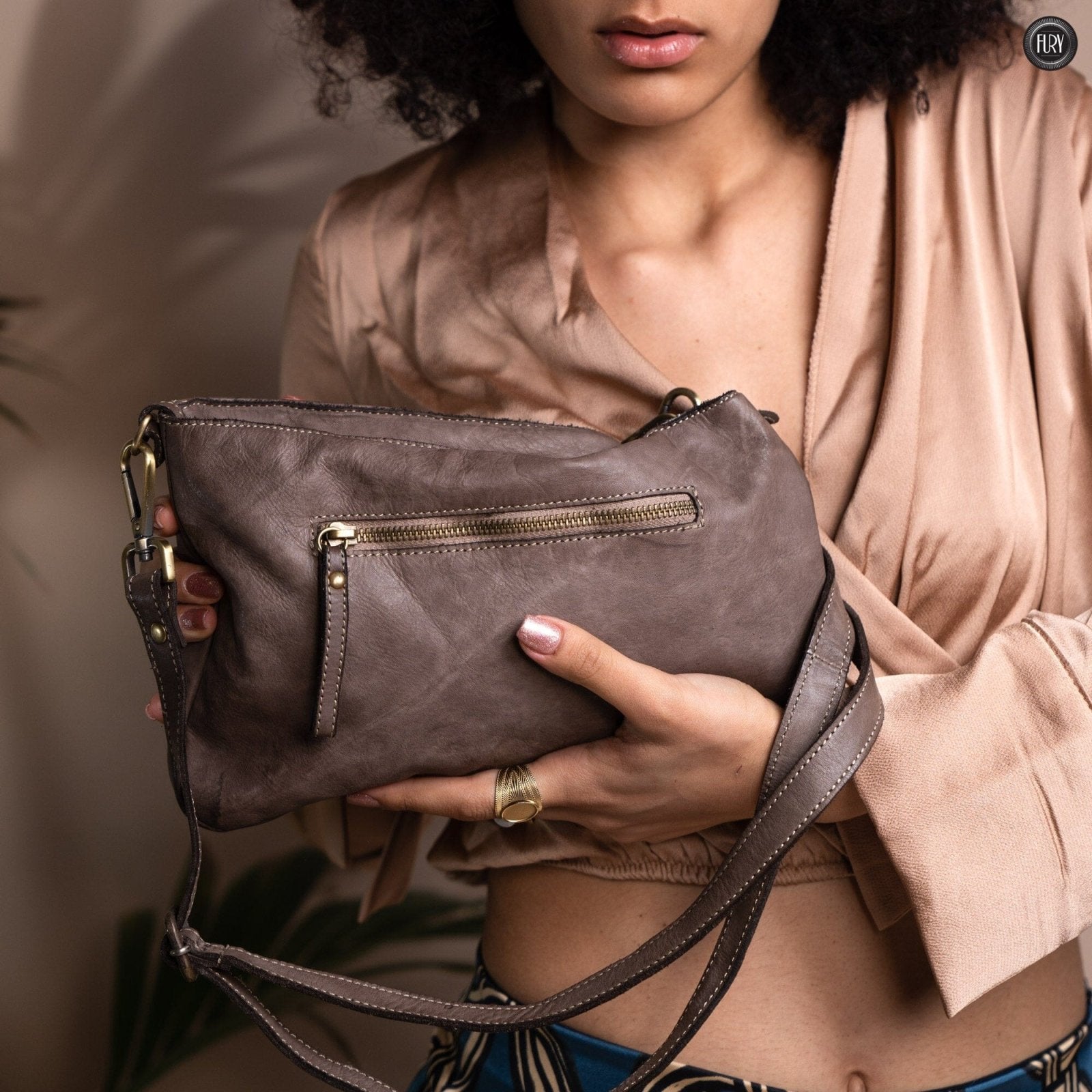 Pochette Diana in pelle intrecciata - Fury