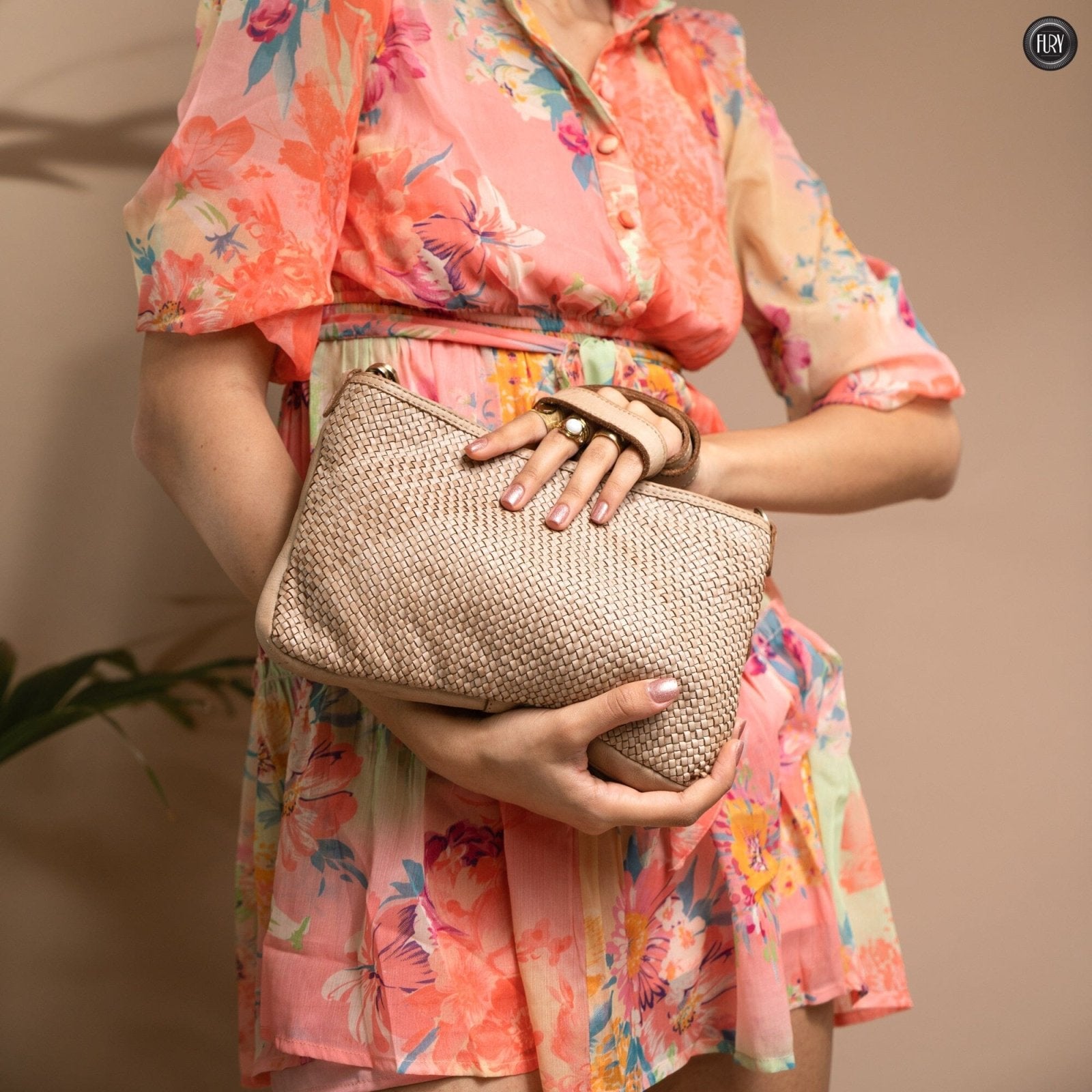 Pochette Diana in pelle intrecciata - Fury