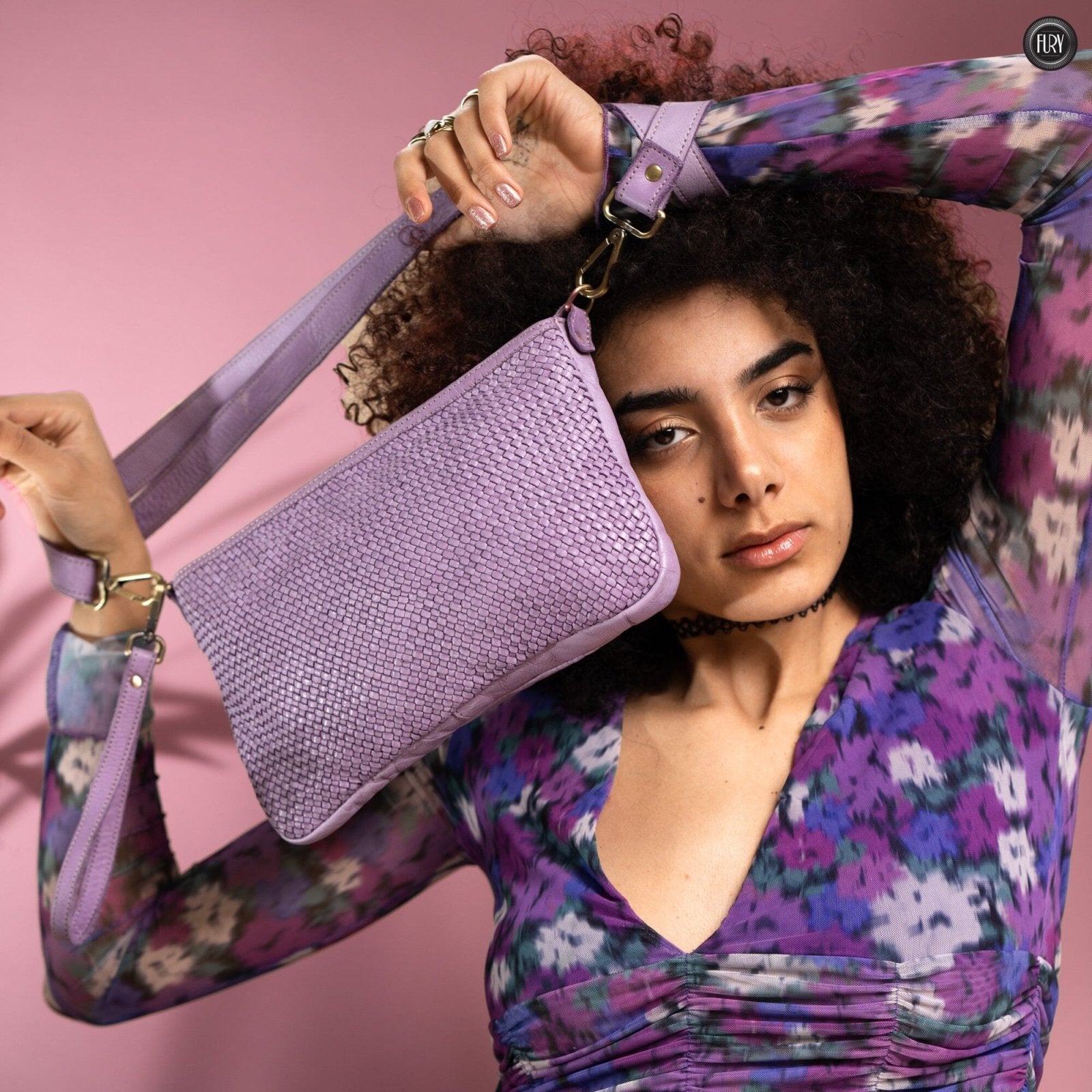 Pochette Diana in pelle intrecciata - Fury