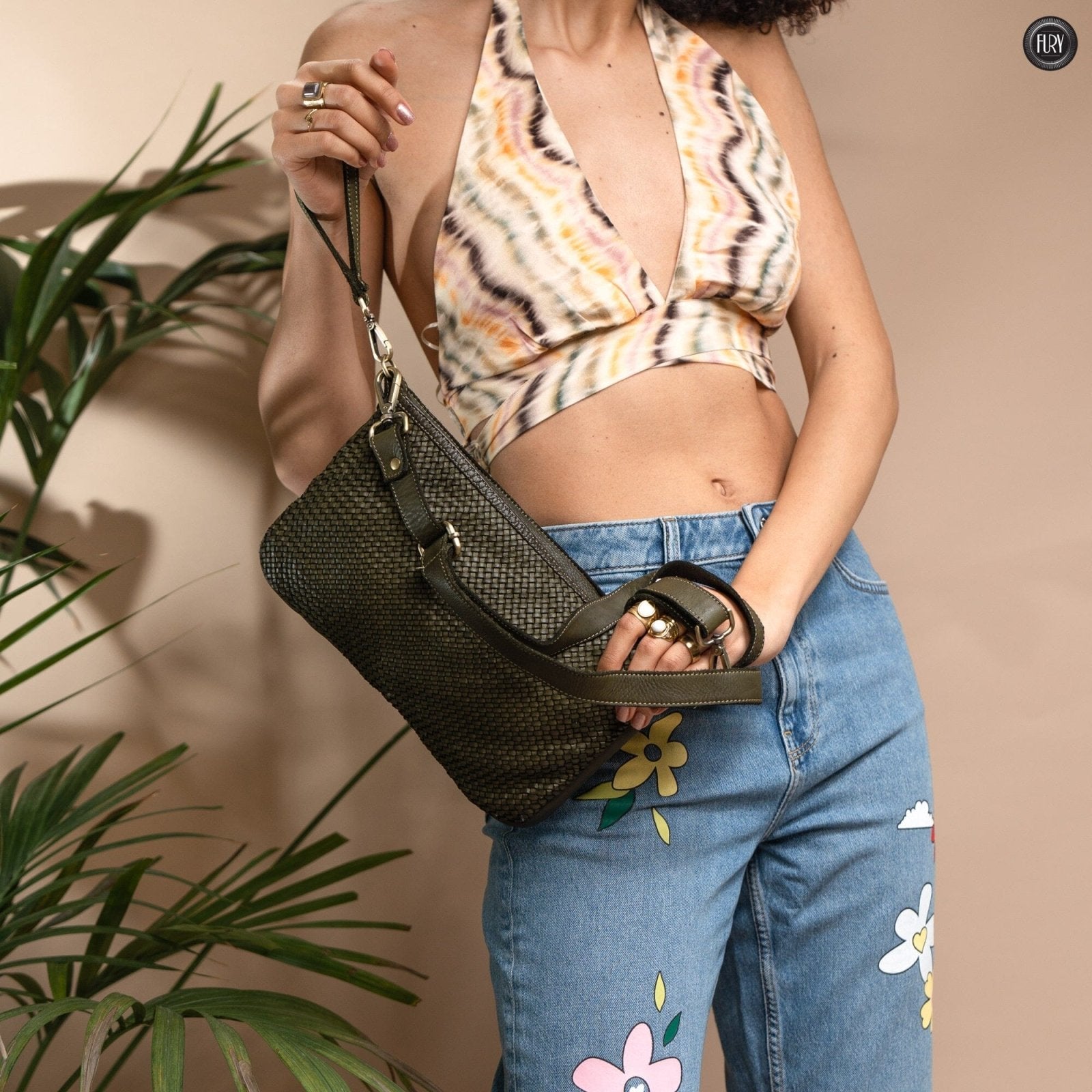 Pochette Diana in pelle intrecciata - Fury