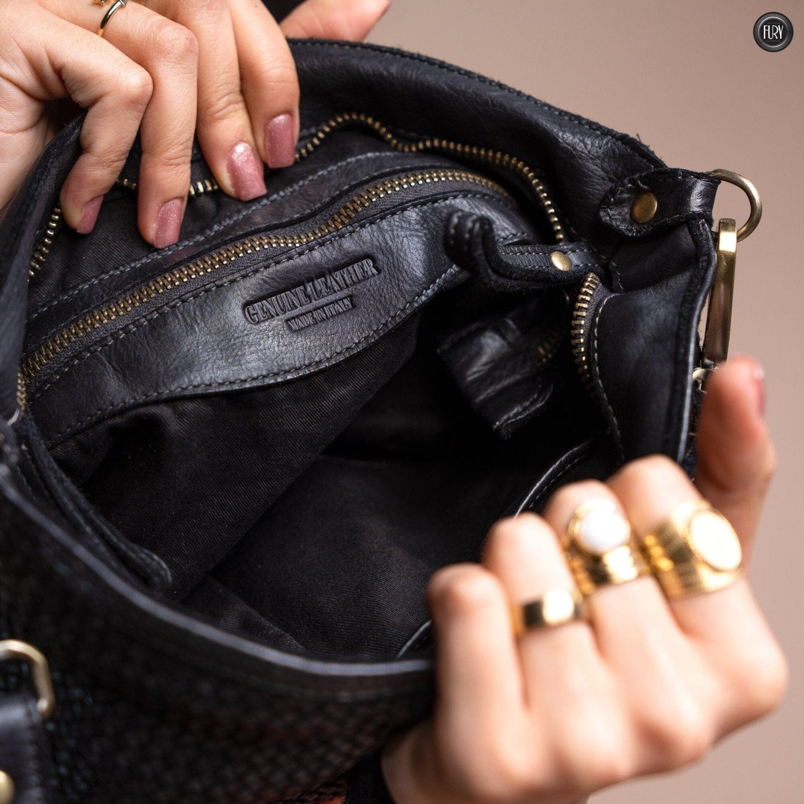 Pochette Diana in pelle intrecciata - Fury