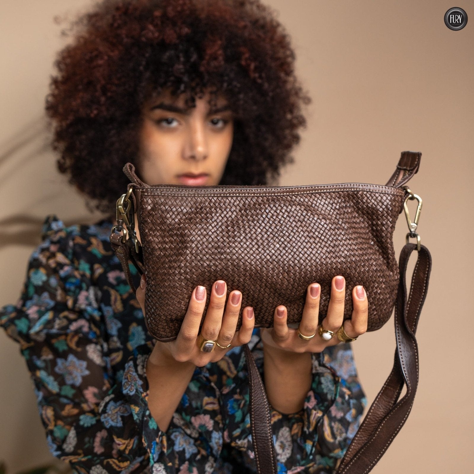 Pochette Diana in pelle intrecciata - Fury