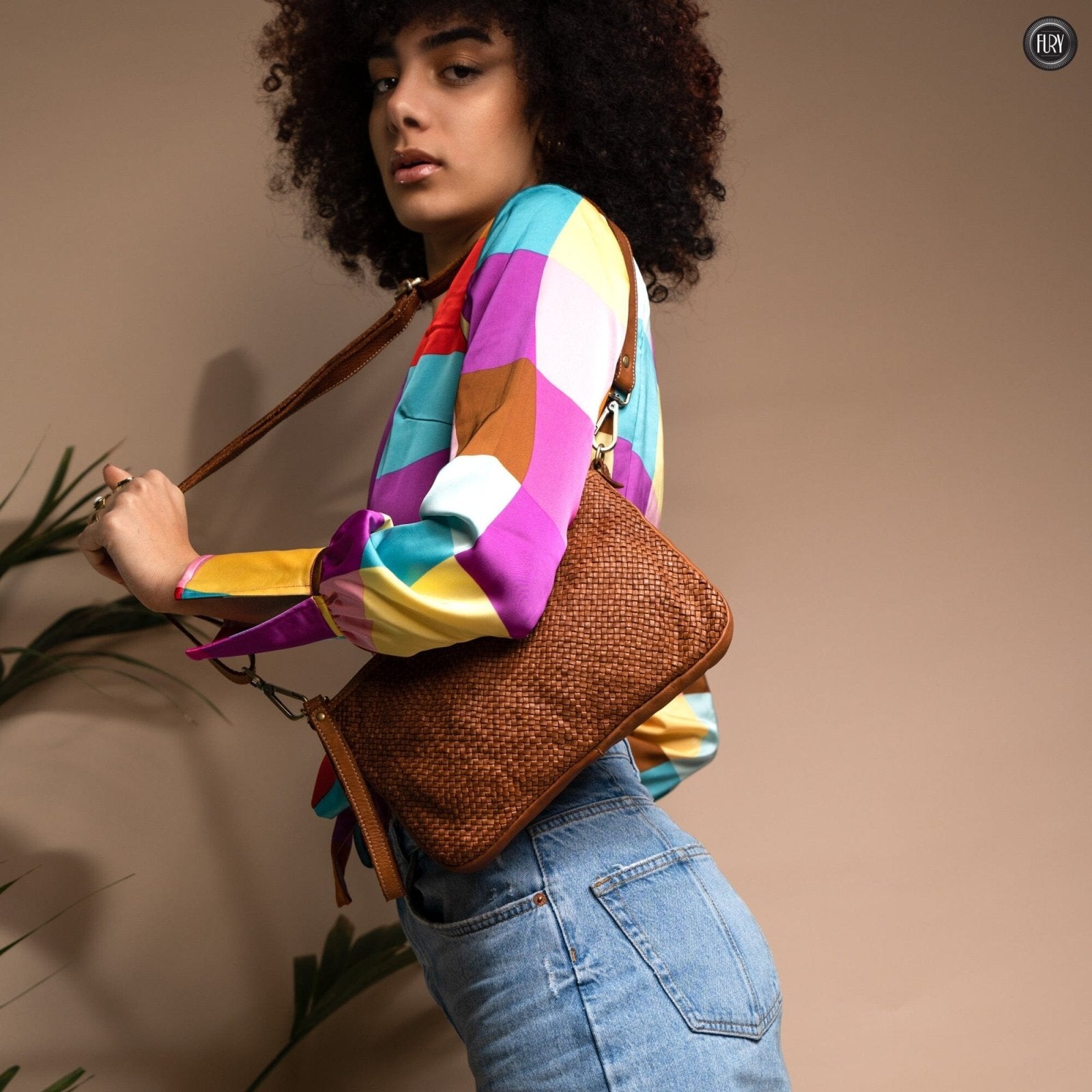 Pochette Diana in pelle intrecciata - Fury