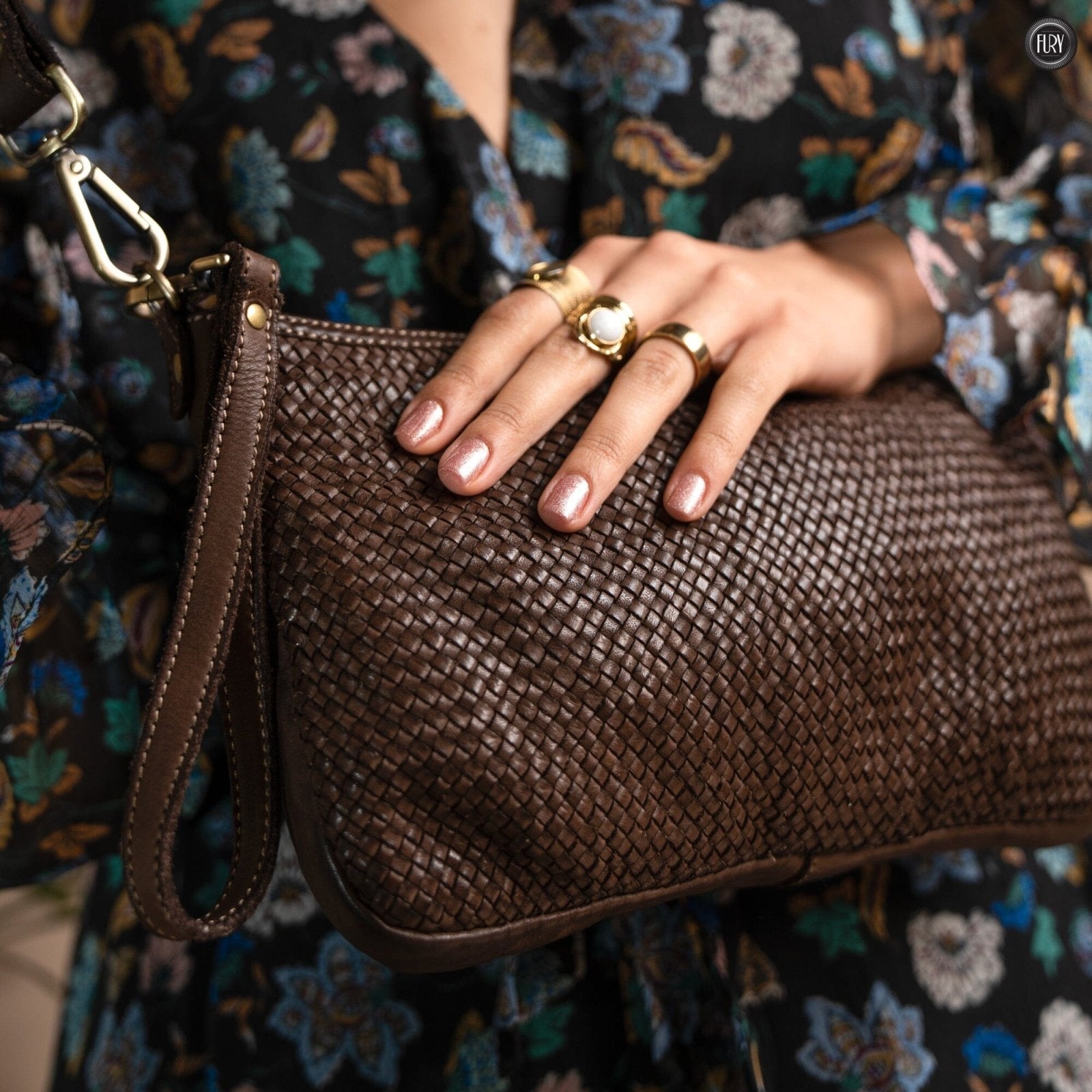 Pochette Diana in pelle intrecciata - Fury