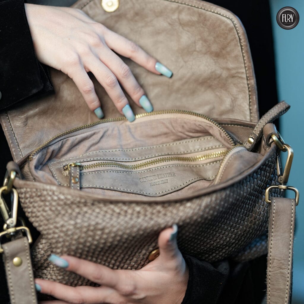 Pochette Sofia in pelle intrecciata - Fury